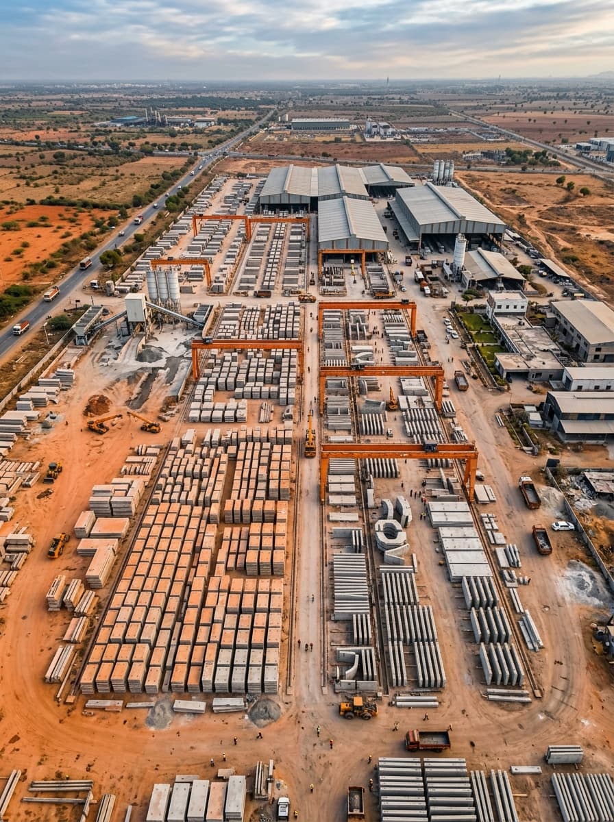 3G Infra Con-Tech manufacturing plant aerial view